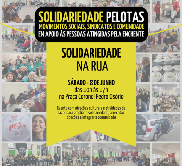  Evento cultural em solidariedade aos atingidos pela enchente acontece neste sábado, 8 