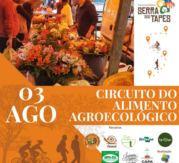  Circuito do Alimento Agroecológico percorre 6 espaços de comércio e produção no próximo sábado, 3